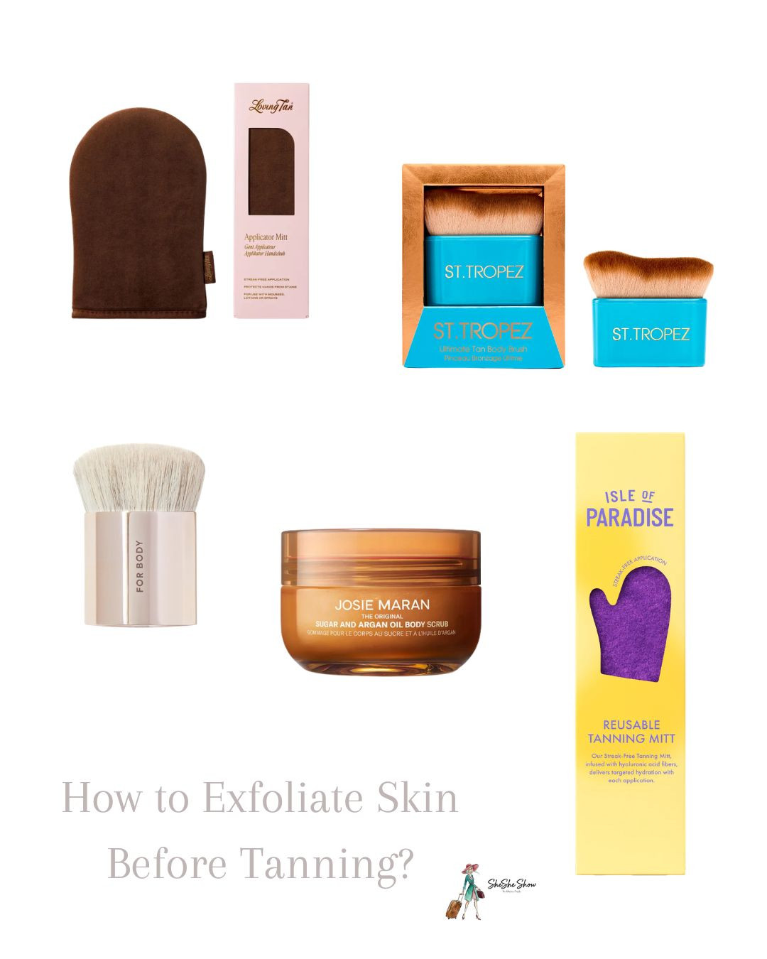 Prepare your skin before self tanner.
Scrubs, exfoliating mits

#LTKOver40 #LTKBeauty #LTKselfcare