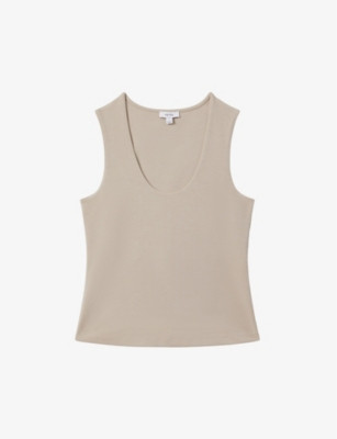 Courtney scoop-neck stretch cotton-blend vest top | Selfridges