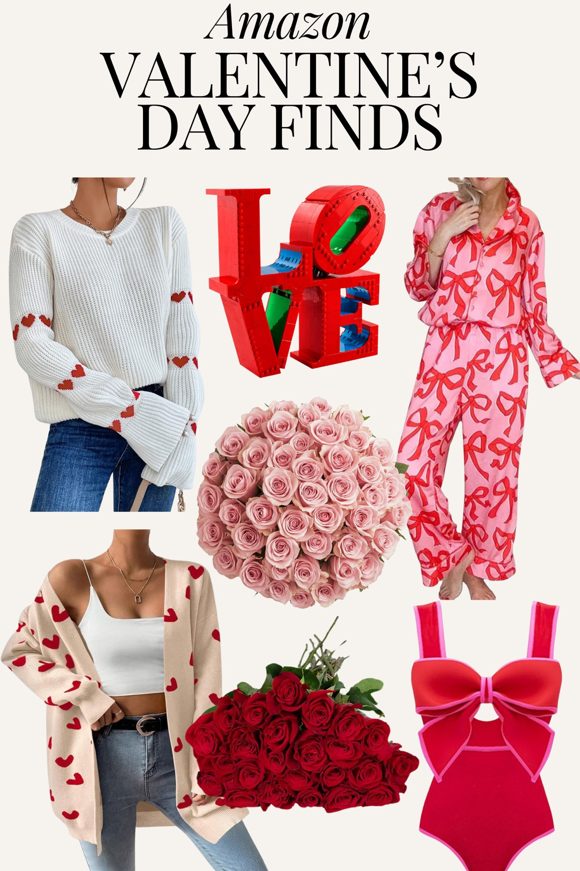 Valentine’s Day Amazon finds! Vday sweater, Vday pajamas, Vday gifts, Valentine’s Day gift guide, heart sweater, bow pajamas 


#LTKGiftGuide #LTKFindsUnder100 #LTKStyleTip
