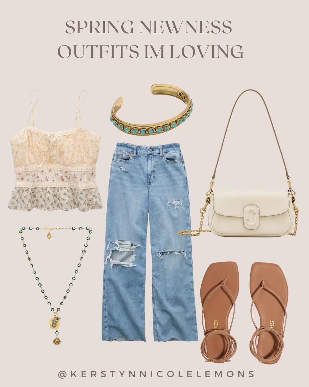 Spring 2026 is all about effortless denim + romantic details 🌾☀️ @American Eagle Outfitters This American Eagle look is giving coastal cowgirl meets boho beach vacation and I’m obsessed. These high-rise jeans are the perfect everyday spring denim (so flattering + easy to style), and this cotton embroidered tank is that lightweight, breathable staple your closet needs for warm weather.

Think farmers markets, spring break trips, beach vacations, country concerts, brunch with the girls, and sunset walks by the water 🤍 The embroidery detail adds the prettiest feminine touch while still keeping that laid-back western vibe.

Saving this as my go-to spring outfit formula: classic denim + textured cotton + boots or sandals ✨

⸻
#AmericanEagle #Spring2026Trends #SpringOutfitIdeas #BeachVacationStyle #WesternStyle #BohoStyle #CoastalCowgirl #DenimTrends #HighRiseJeans #EmbroideredTop #SpringFashion #FestivalStyle #CountryConcertOutfit #CasualChic #EverydayStyle #LTKStyle #LTKFashion #LTKSpring #BohoOutfit #WesternBoho


#LTKgrwm #LTKSeasonal #LTKootd