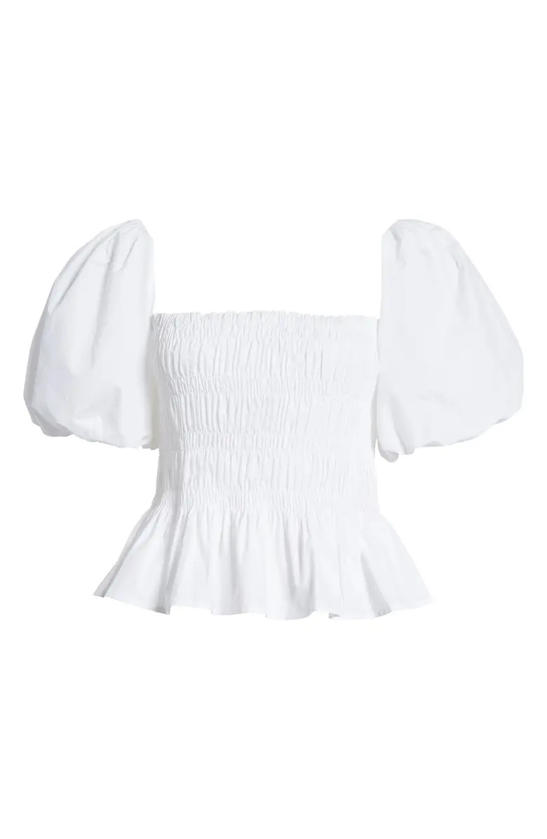 ASTR the Label Bubble Sleeve Smocked Blouse | Nordstrom | Nordstrom
