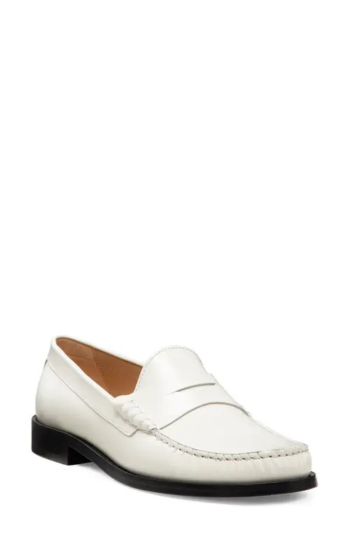 Stuart Weitzman Lottie Penny Loafer in Cream at Nordstrom, Size 7.5 | Nordstrom