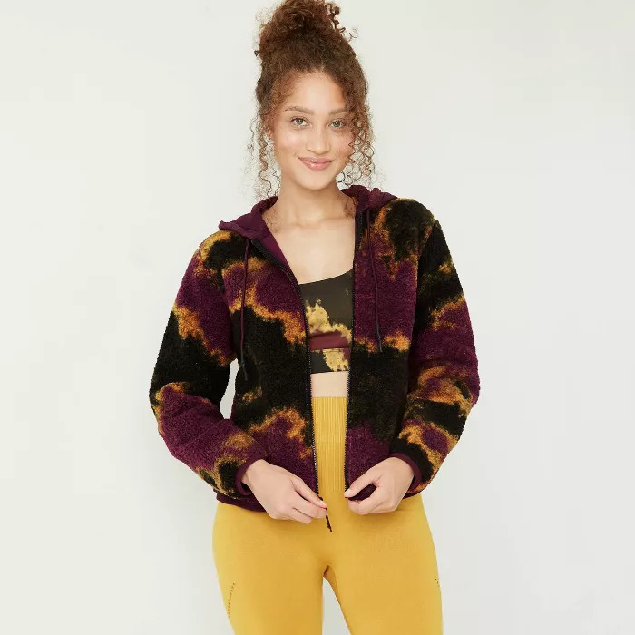 Women's Full Zip Sherpa Jacket with Hood - JoyLab™ | Target