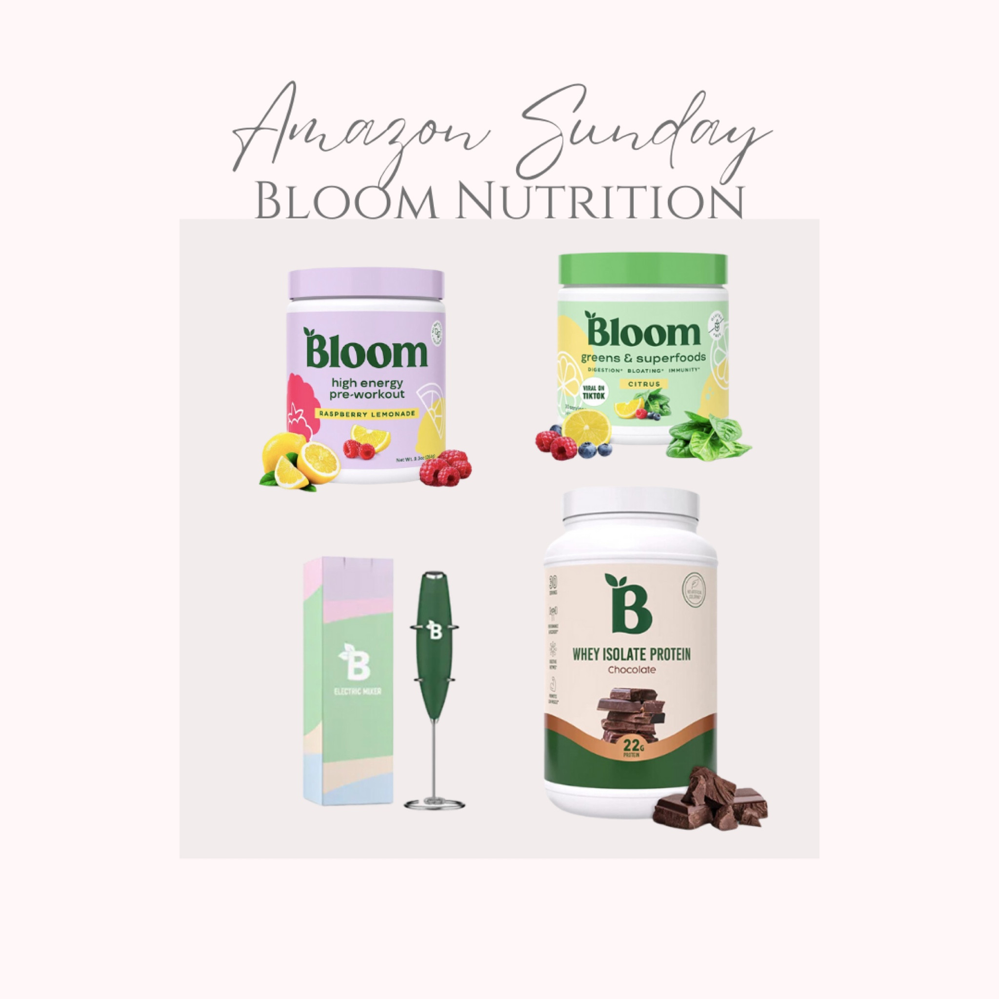 Amazon Sunday! Bloom nutrition favorite!!



Bloom nutrition
Amazon Sunday
Amazon find
Health and fitness 
Supplements 

#LTKFind #LTKunder50