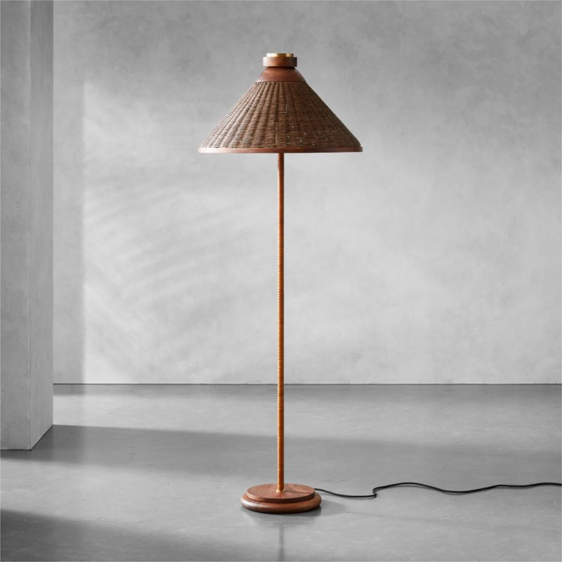 Hakka Rattan Floor Lamp | CB2 | CB2