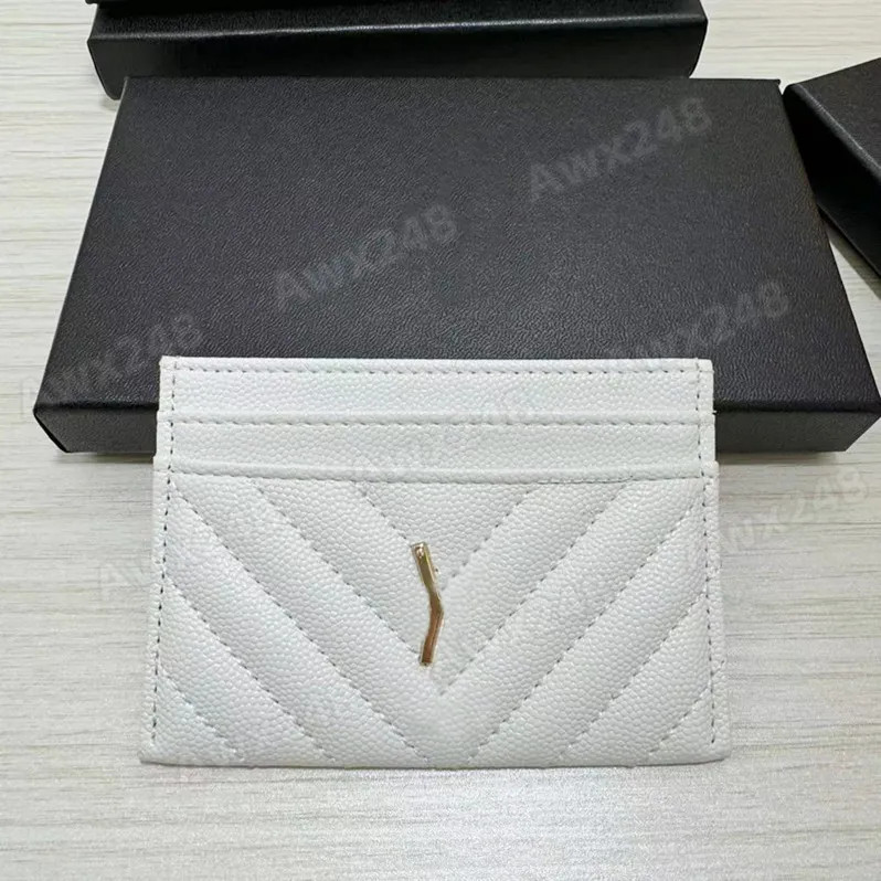 Designer Credit ID Card Holder Purse Sheepskin Leather Wallet Money Bags Plaid Cardholder Case Fo... | DHGate