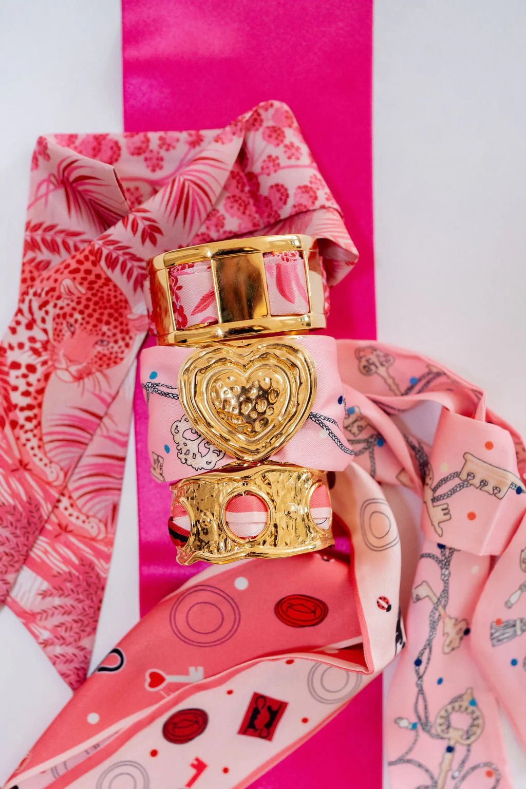 Heart Cuff - Pink Key Scarf | Lisi Lerch Inc