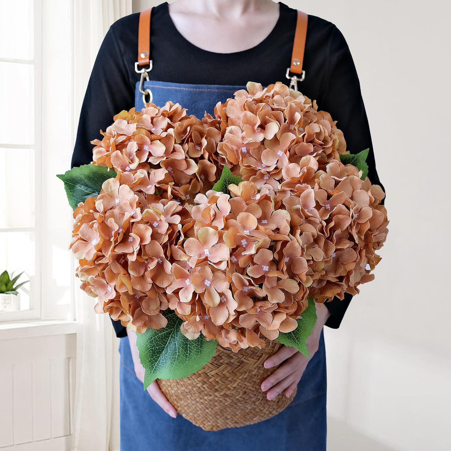 5Pcs Silk Hydrangea Artificial Flowers, 20Inch Large Lifelike Boho Flowers,Artificial Hydrangeas ... | Amazon (US)