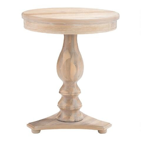 Wood Pedestal Belgravia Accent Table | World Market