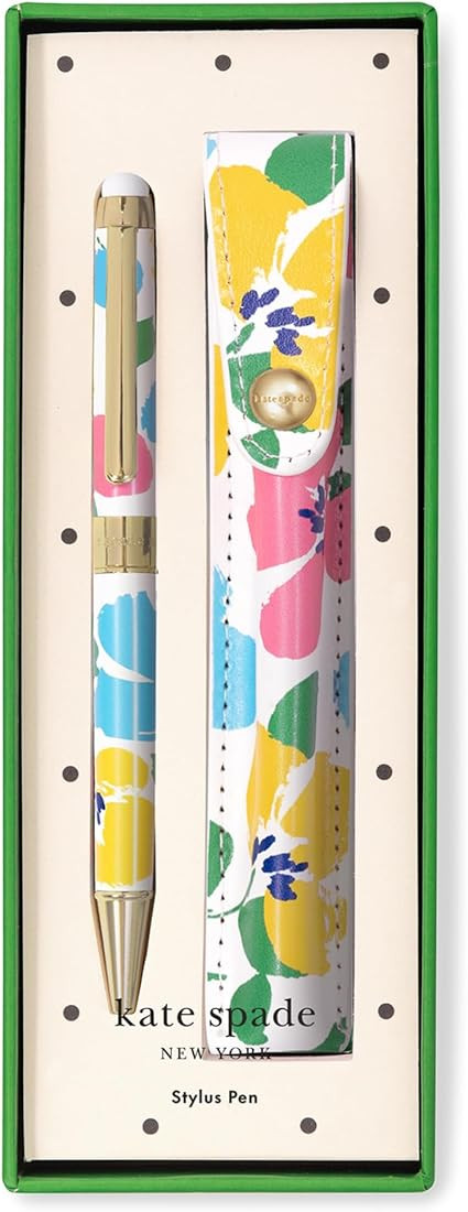 kate spade new york Stylus Pen for Touch Screens, Metal Ballpoint Pen with Black Ink and Storage ... | Amazon (US)