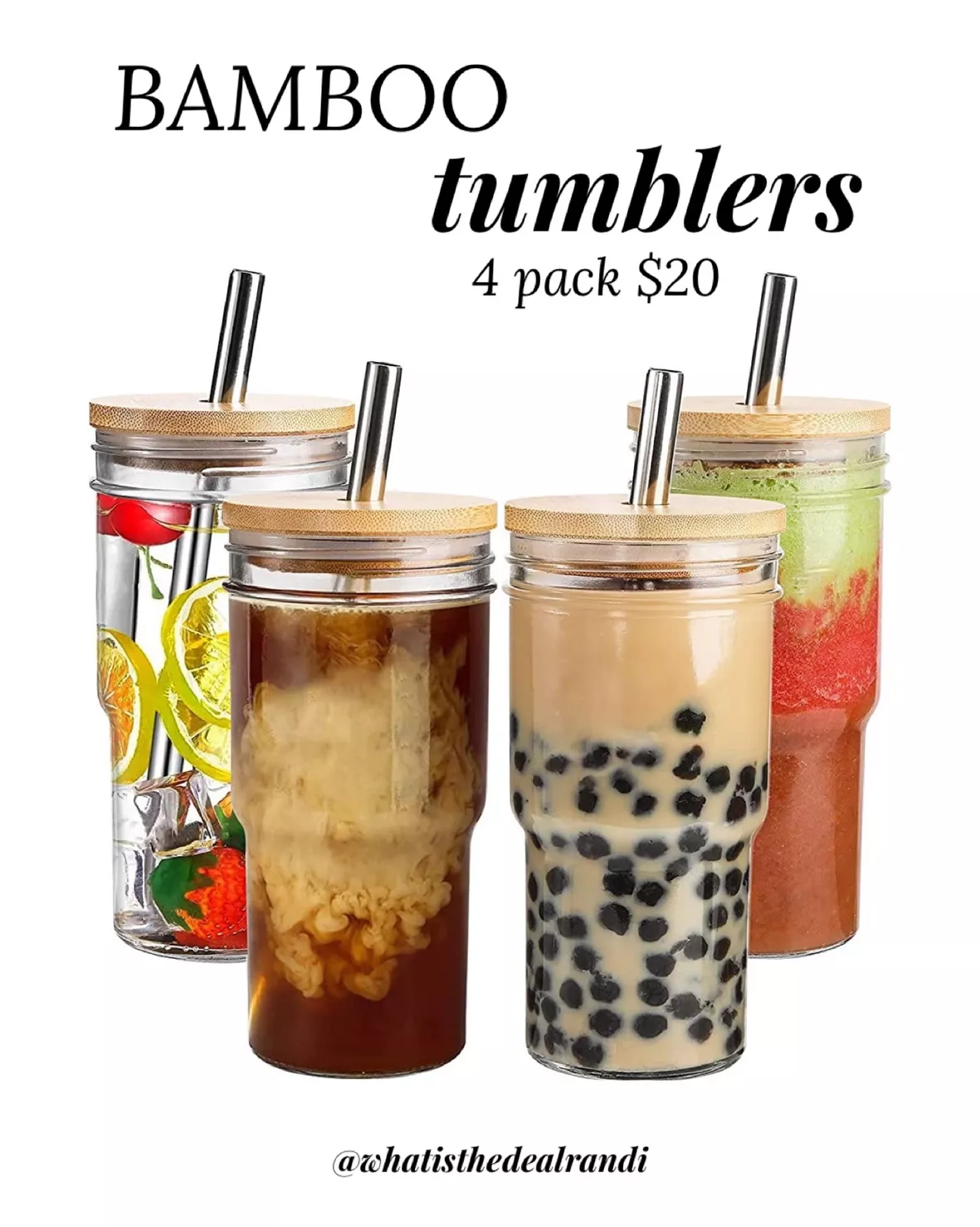 4 Pack Glass Tumbler Cups with … curated on LTK