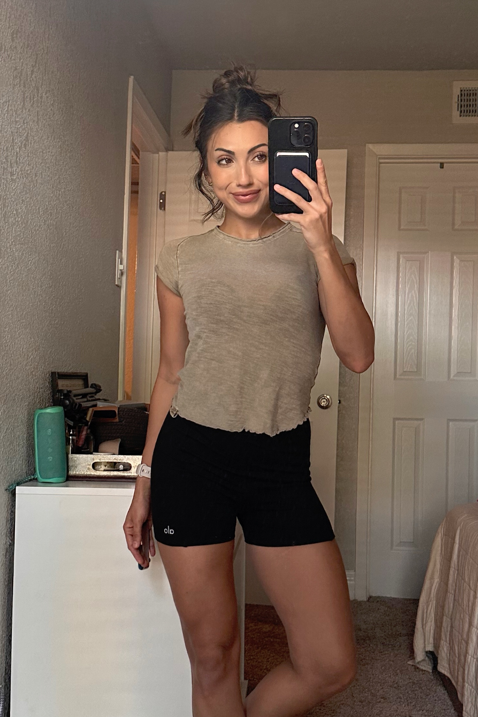 Cute & comfy - this baby tee is so soft and comes in more than 20 different colors!! 
These shorts are perfect for the gym or lounging around. Both top & shorts are breathable. They can be dressed up or worn casually! 

#LTKfindsunder100