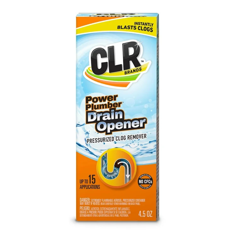CLR Brand Clog-Free Drain Opener, Chemical-Free Pressurized Air Canister, 4.5 oz (1 Pack) | Walmart (US)
