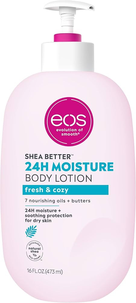 eos Shea Better Body Lotion- Fresh & Cozy, 24-Hour Moisture Skin Care, Lightweight & Non-Greasy, ... | Amazon (US)