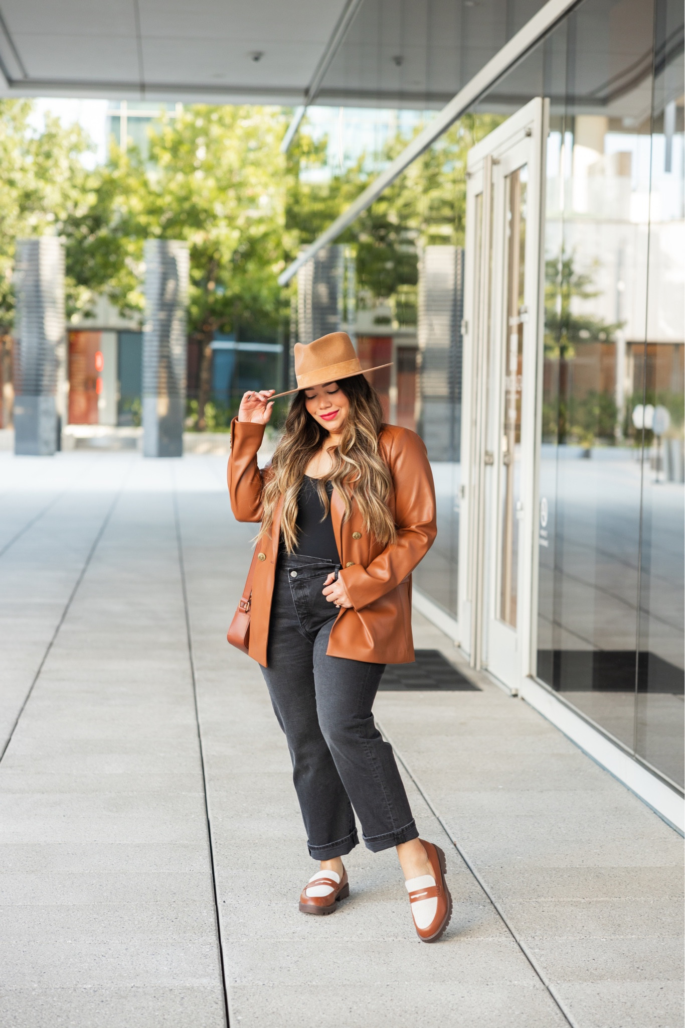 faux leather blazer - wearing petite 10
crisscross waist straight leg jeans - wearing petite 30
lug loafers - fits TTS

Winter outfits, winter fashion, winter style, winter look, midsize influencer, midsize blogger, midsize fashion, midsize style, midsize outfits, loft outfits, loft outfit, gifts for her 

#LTKSeasonal #LTKmidsize #LTKfindsunder100