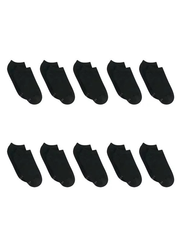 Hanes Women's Cool Comfort No Show Socks, 10-Pair Value Pack - Walmart.com | Walmart (US)