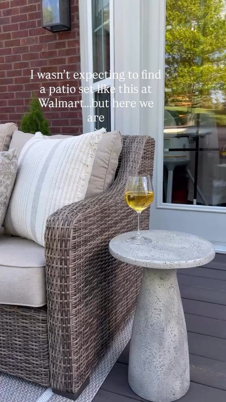 I wasn’t expecting to find a patio set like this at Walmart… but here we are.

I think what surprised me most is how balanced it feels — not too bulky, not too delicate, and actually comfortable.

It just makes this space feel a lot more usable. It’s back in stock, comment below and I’ll send you the link!

#LTKHome #LTKSeasonal