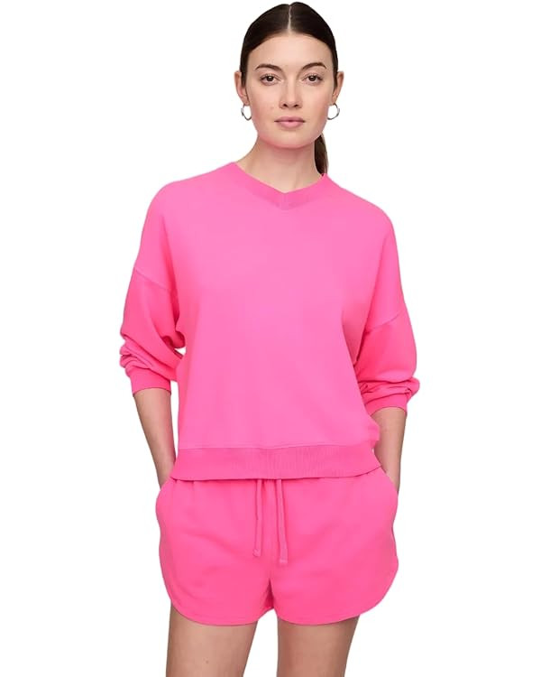 GAP Women's French Terry V-neck Sweatshirt | Amazon (US)