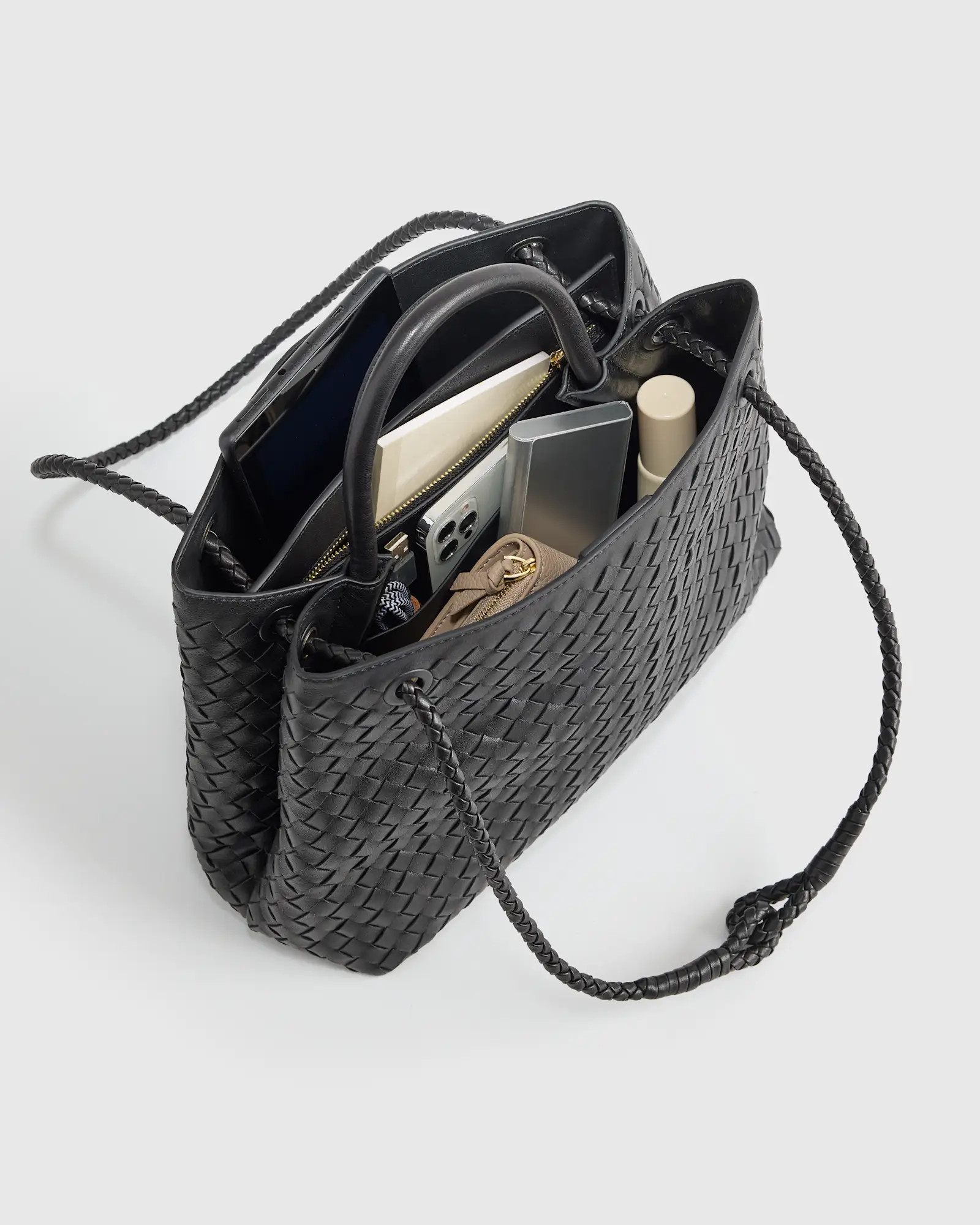 Italian Leather Handwoven Satchel | Quince