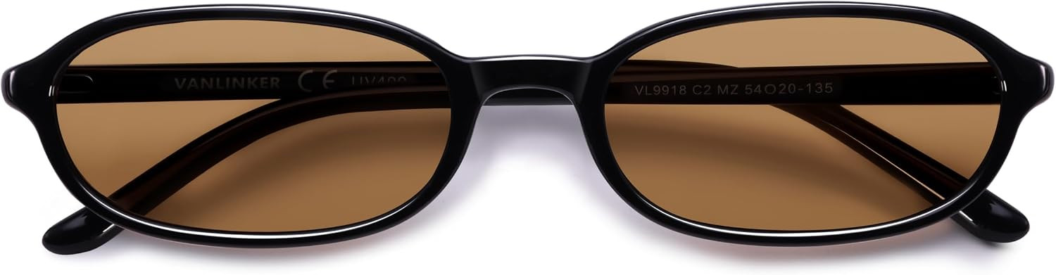 VANLINKER Trendy 90s Slim Thin Rectangle Sunglasses for Women Men VL9918 | Amazon (US)