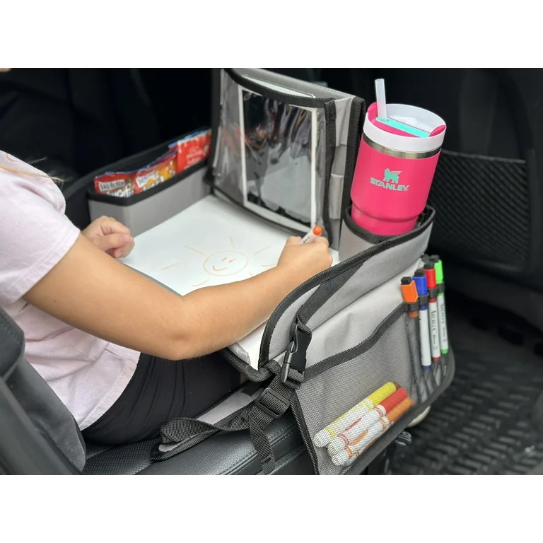Children's Travel Tray Activity Table With Storage, Safety Strap & Tablet Holder | Walmart (US)