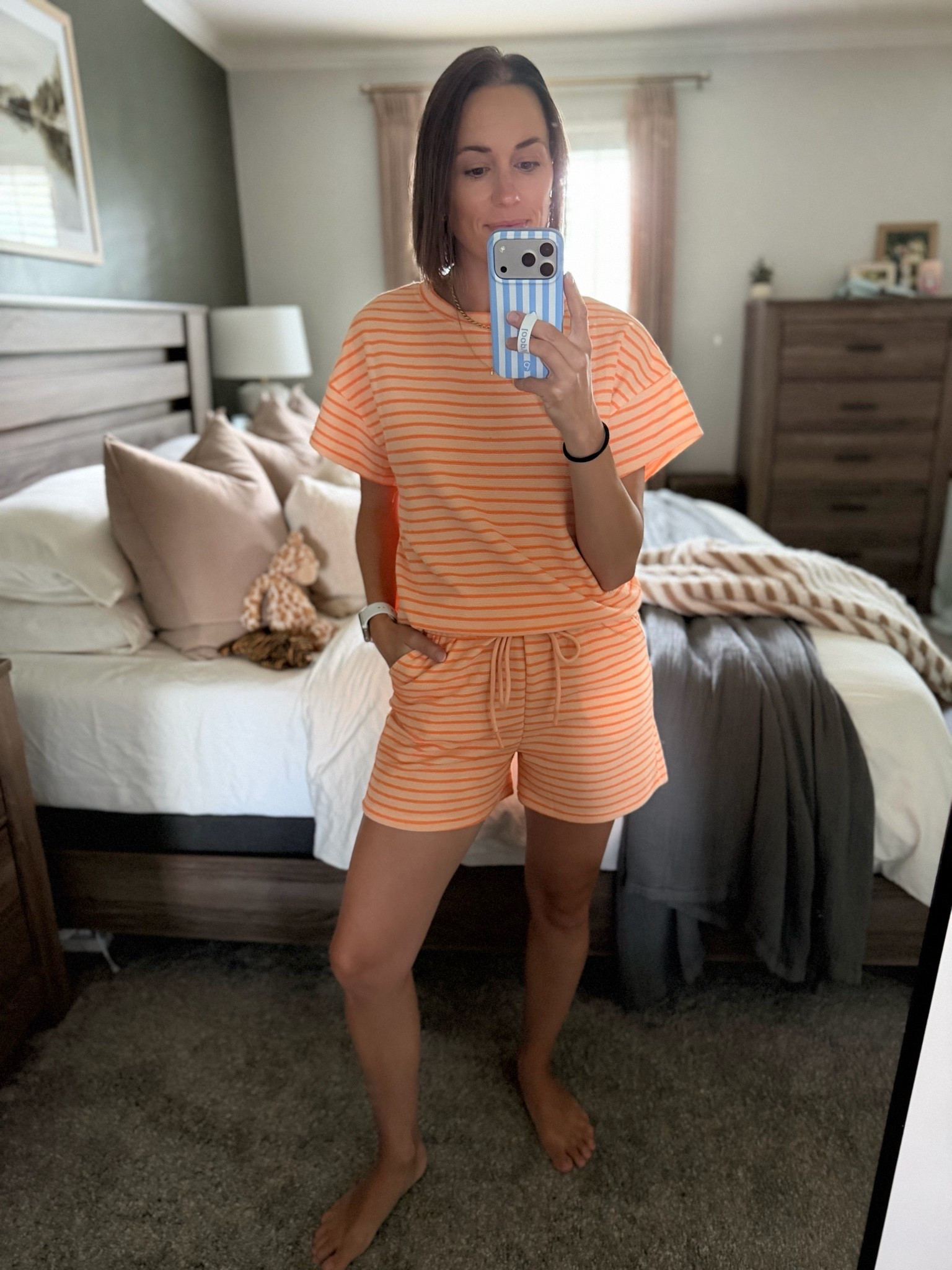 The cutest little set! Love this since our HS has orange as one of its main colors, but it’s also great for summer! May grab the brown for early fall 🫶🏻 comes in tons of colors! Wearing S.

#LTKmomlife #LTKootd