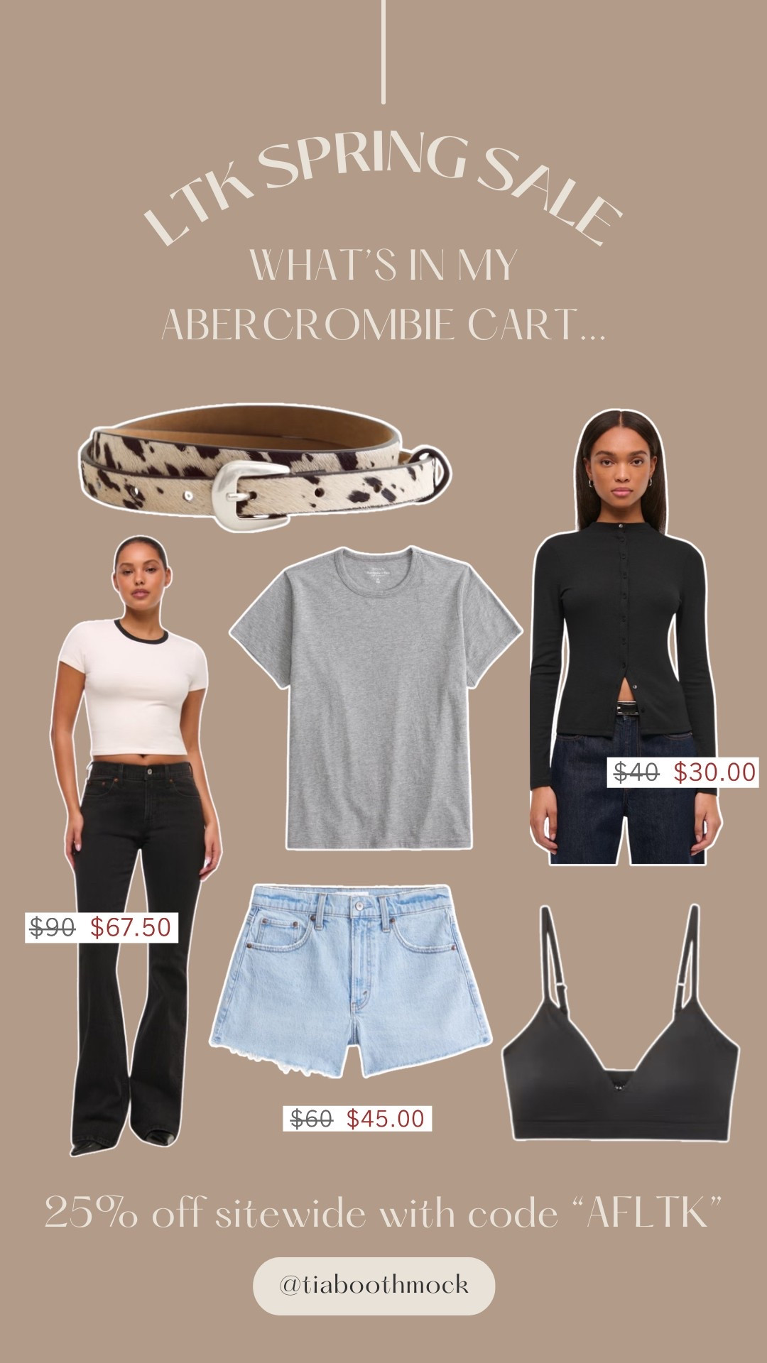 Here is everything that’s in my Abercrombie cart right now! I’m going to make sure to checkout before this LTK sale ends! Use code “AFLTK” for an additional 25% off their current promotions #abercrombiepartner #ad

#LTKFindsUnder50 #LTKSpringSale