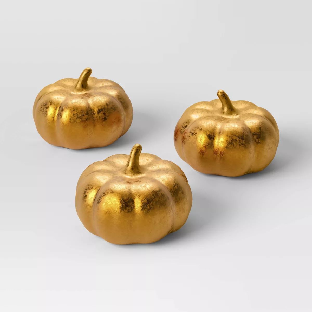 Set of 3 Pumpkin Figurines Gold - Threshold™ | Target