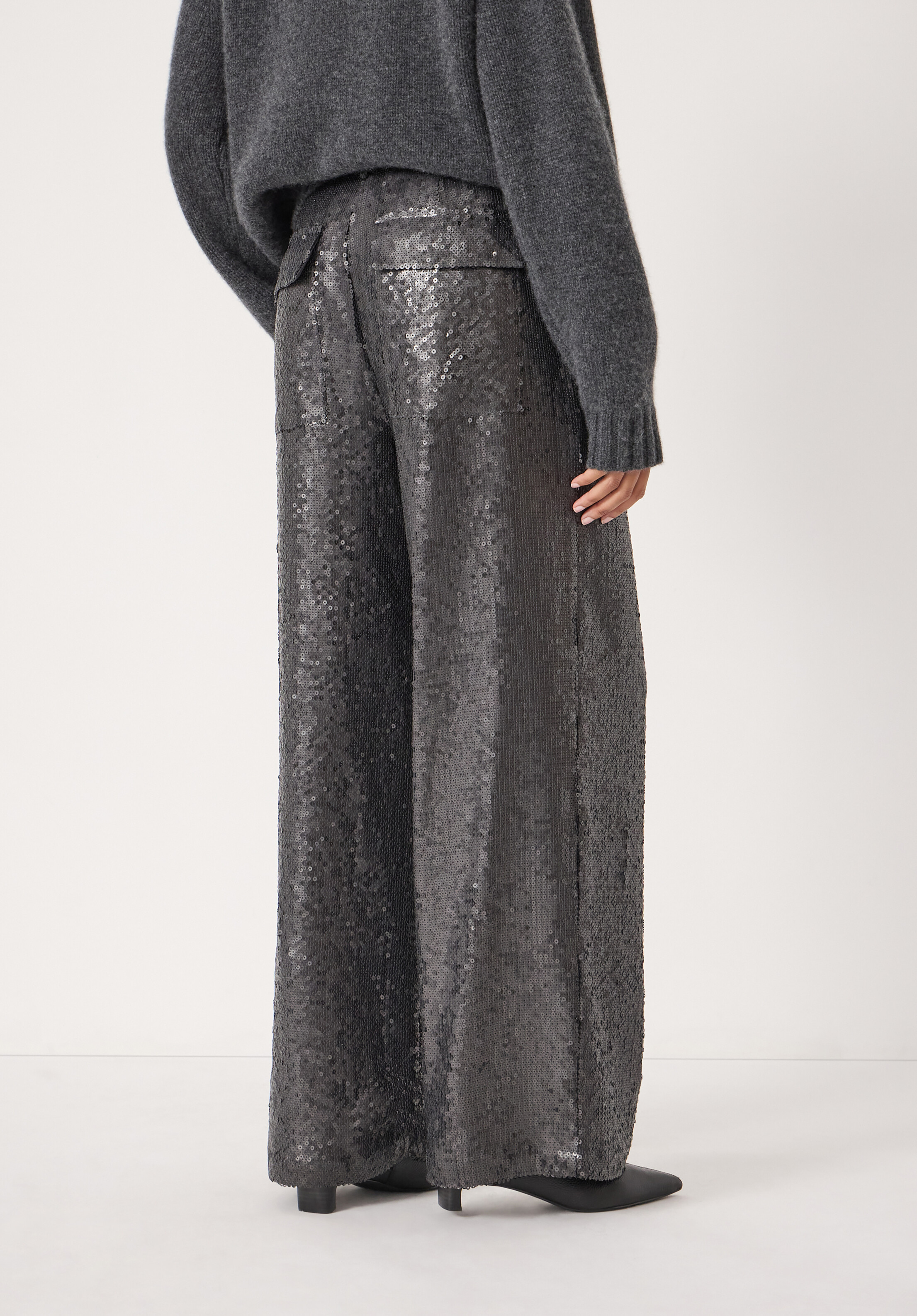 Holly Sequin Co-ord Wide Leg Trousers | Hush UK