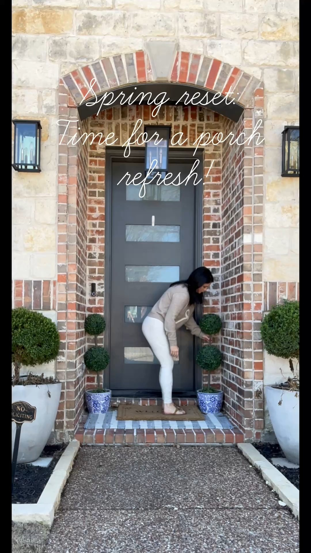 Easter porch refresh! 🐰🌸 Styled with classic chinoiserie planters, boxwood bunny topiaries, an egg wreath, and faux florals for a festive yet effortless look. 

#EasterDecor #PorchDecor #SpringVibes

#LTKHome #LTKHome #LTKSeasonal #LTKFindsUnder50