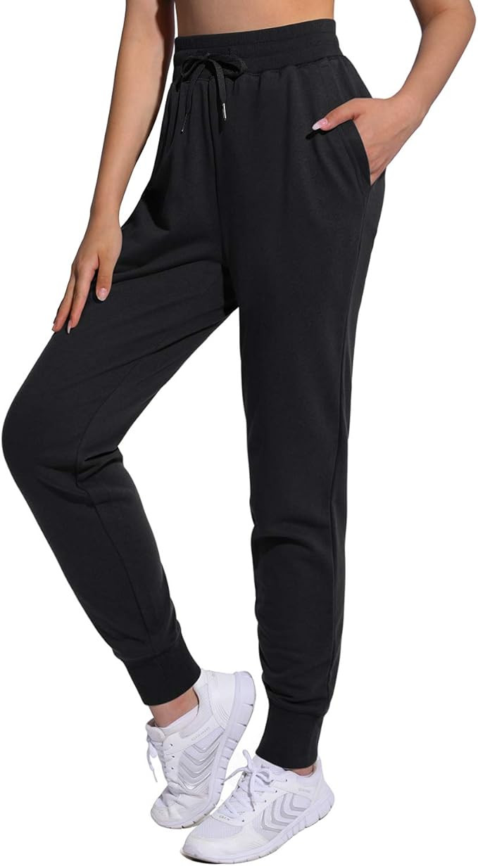 WALK FIELD Sweatpants for Women with Pockets Drawstring Elastic Waist Cotton Joggers Workout Runn... | Amazon (US)