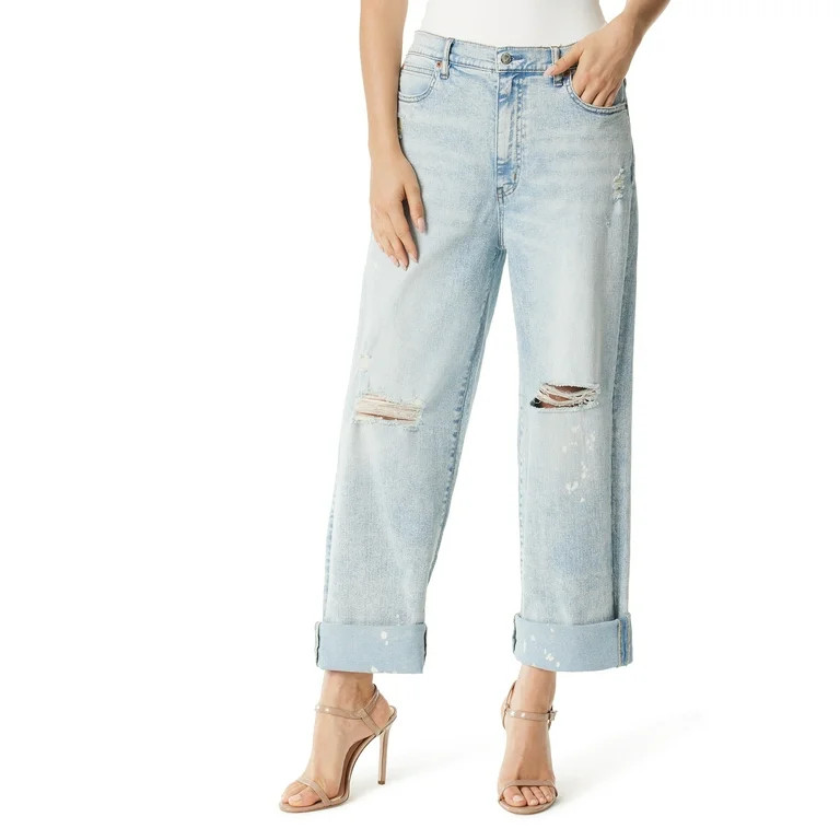 Jessica Simpson Women's Zinnia Boyfriend Jeans, 25" Inseam, Sizes 2-16 | Walmart (US)