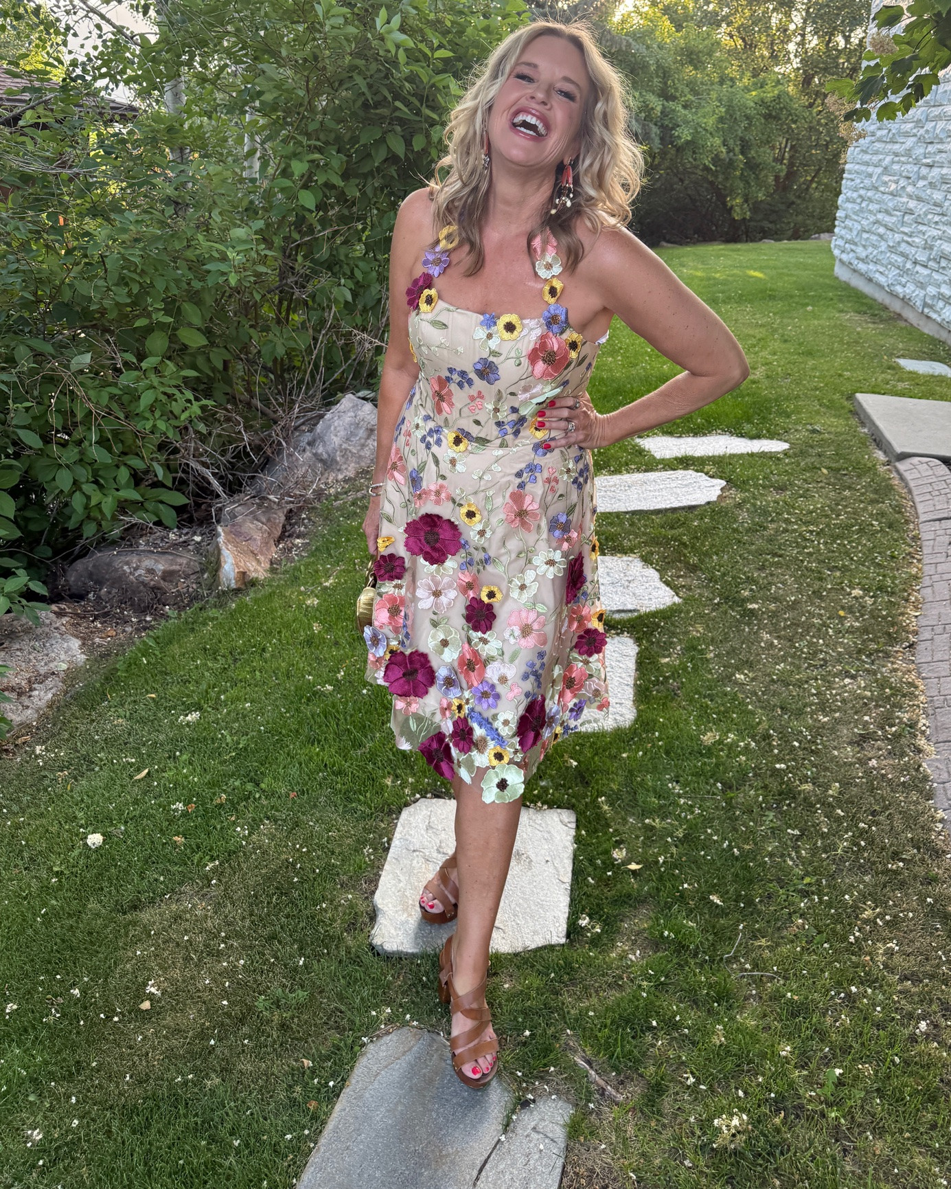 Looking for the perfect Garden party dress?

What about afternoon wedding guest, bridal shower, garden cocktail  party….

Or just a date with hubby🌸🌺🌻💮🌼

This beautiful dress by Aw Bridal can be custome made to your measurements or bought off the rack 0-2-4-6-8-10-12 and up

Affordable and such high quality for affordable pricing

Gold metallic bag with bamboo handle 

Cognac strap wooden block heel sandals 

Floral earrings (old Jcrew)
Linked similar  that would be perfect too

#LTKStyleTip #LTKParties

#LTKOver40 #LTKWedding #LTKgrwm