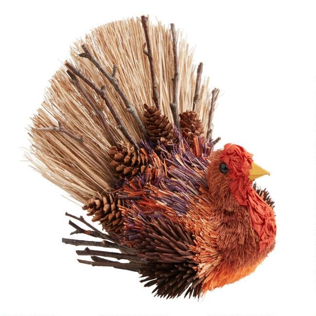 Natural Fiber Thanksgiving Turkey Decor | World Market