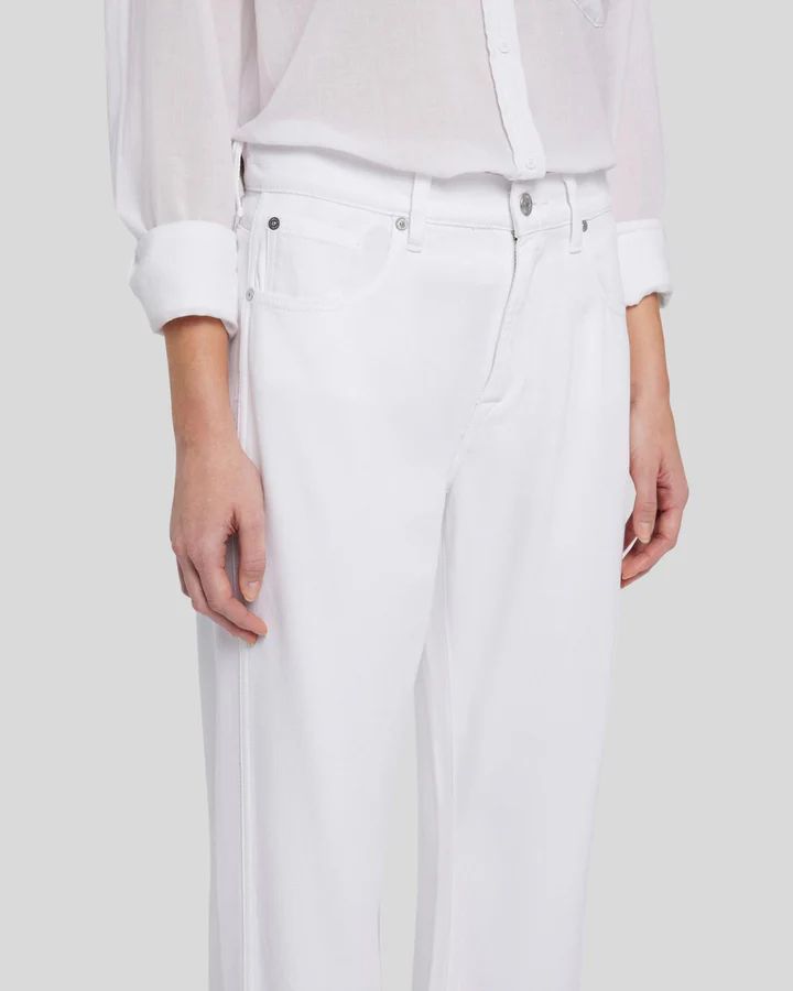 Denim Lustre Tess Trouser in White | 7 For All Mankind