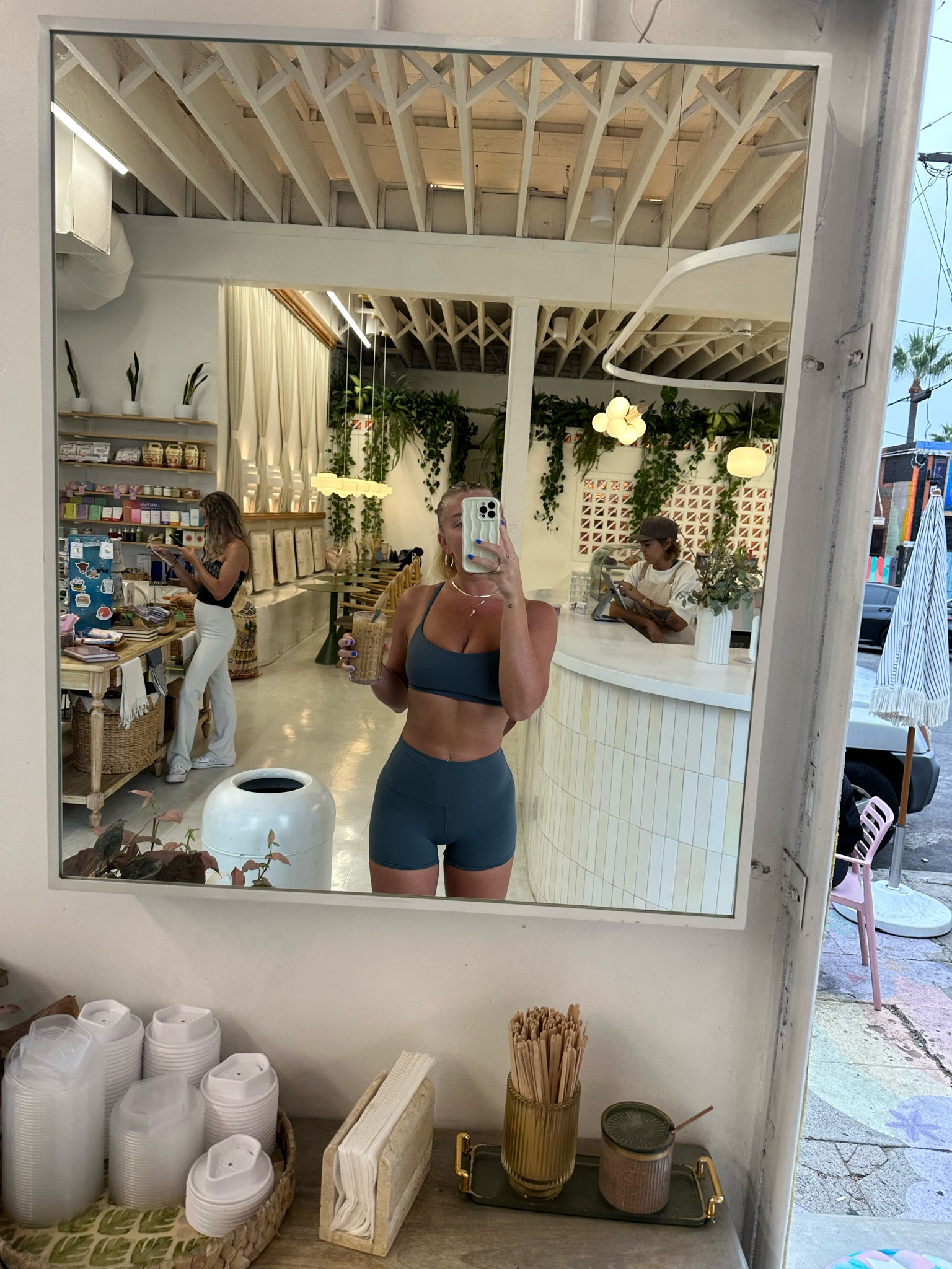 Lululemon oil grey workout set 
4” shorts 

#LTKFitness #LTKStyleTip #LTKFindsUnder100