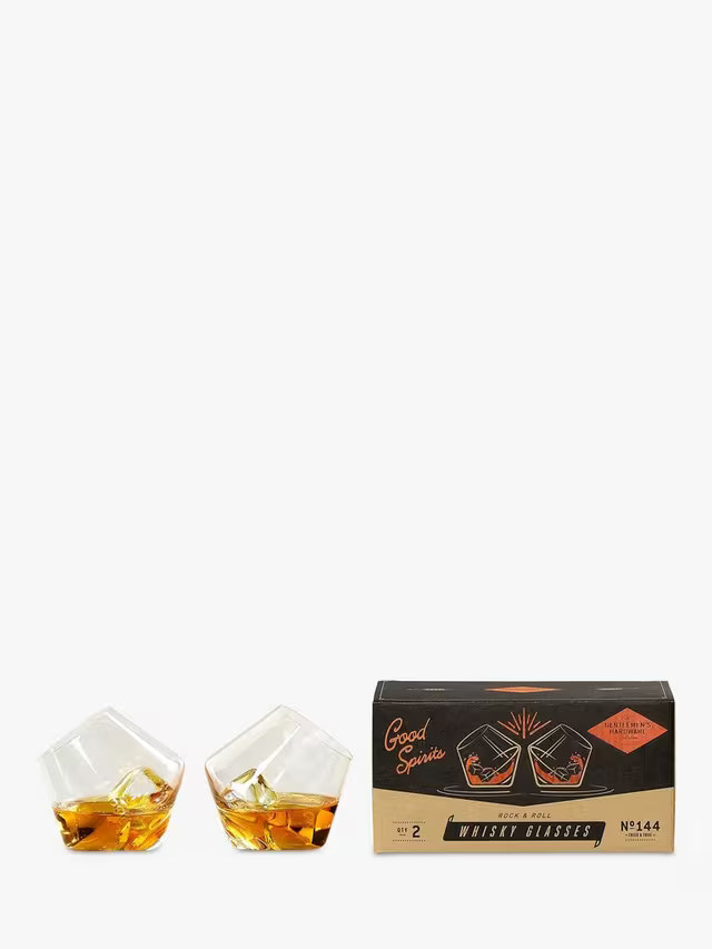 Gentlemen's Hardware Rocking Whiskey Glasses, Set of 2, 230ml | John Lewis (UK)