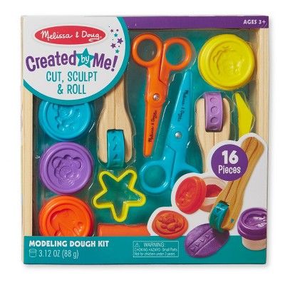 Melissa & Doug Cut, Sculpt, and Roll Clay Play Set With 8 Tools and 4 Colors of Modeling Dough | Target