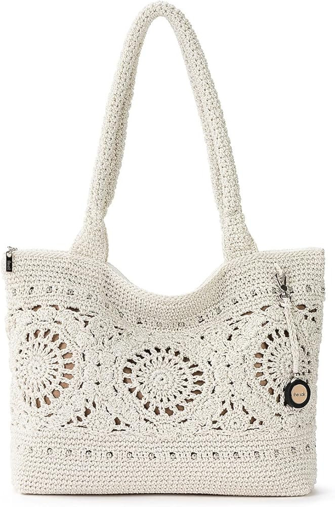 The Sak Crafted Classics Tote Bag - Hand Crochet Women's Purse For Everyday, Travel, Beach Bag - ... | Amazon (US)