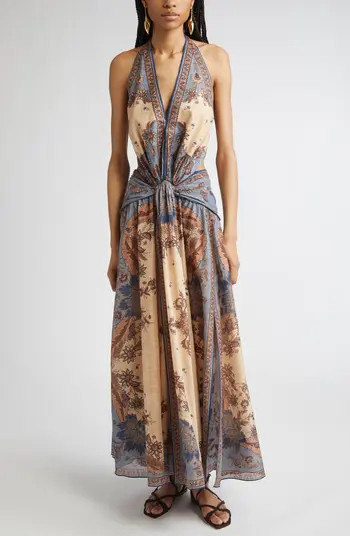 Ascension Paisley Floral Halter Neck Maxi Dress | Nordstrom
