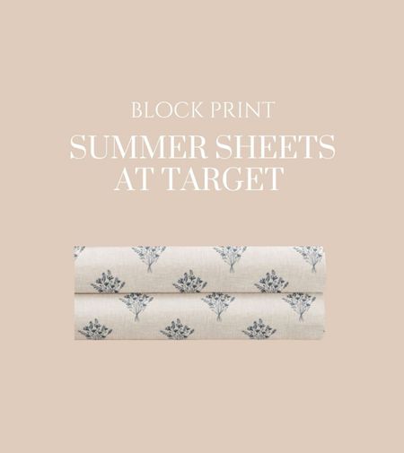 Target find! Block print sheets for Summer. #bedding #bedroom #sheets #targetfind

#LTKSaleAlert #LTKHome