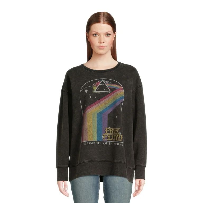 Time and Tru Women's Pink Floyd Graphic Band Sweatshirt - Walmart.com | Walmart (US)