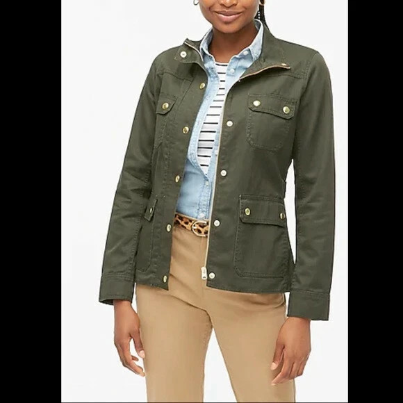 J. Crew Jacket Green Relaxed Boyfriend Field Resin Coat Size Small   | eBay | eBay US