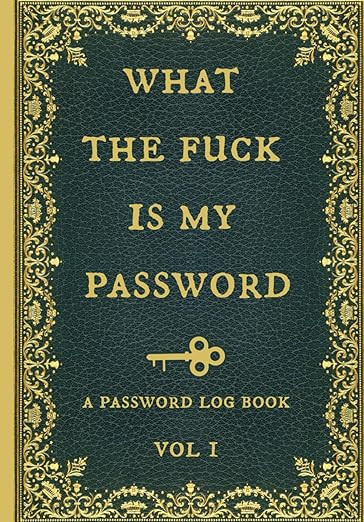 What the fuck is my password: Internet Password Logbook, Organizer, Tracker, Funny White Elephant... | Amazon (US)