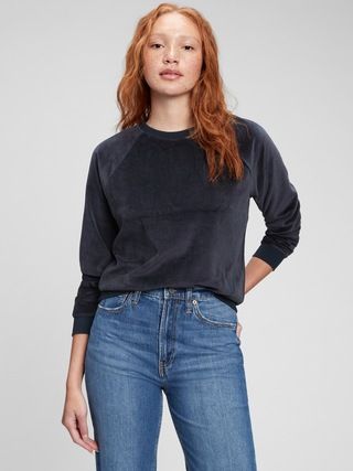 Velour Crewneck Sweatshirt | Gap (US)