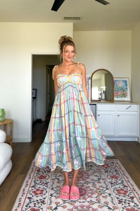 A colorful Sunday fit check💐✨ wearing a size smalll

free people, maxi dress, summer outfit, sandals, slides, summer dress

#LTKParties #LTKSeasonal #LTKStyleTip