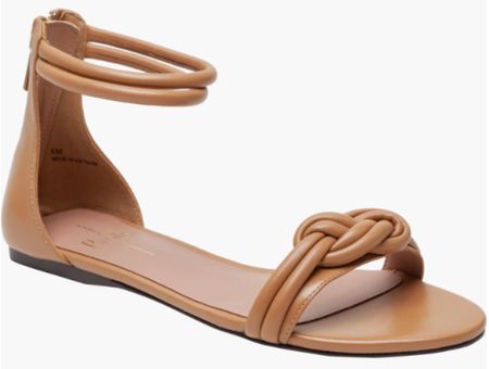 Leather tan ankle strap sandals on sale under $100. Also in ivory and black. Size down. 

#LTKFindsUnder100 #LTKSaleAlert #LTKShoeCrush
