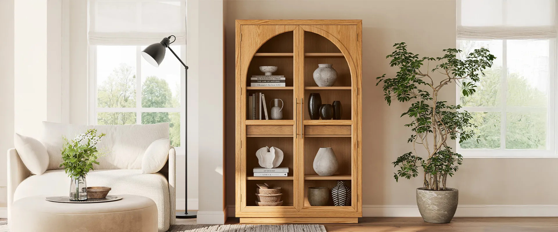 Valborg 47" Oak Cabinet | Hernest