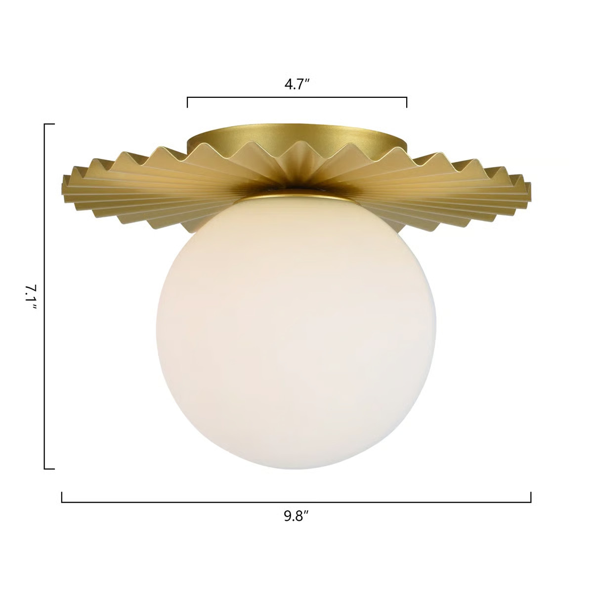 Abbey Glass Flush Mount | Wayfair North America