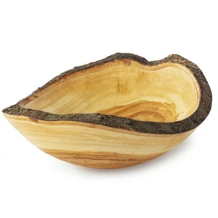 Decorative Wood Serving Bowls for Snacks Fruit Nuts or Table Display Rustic Centerpiece or Kitchen Countertop Decor Handmade in Germany (Medium) | Walmart (US)